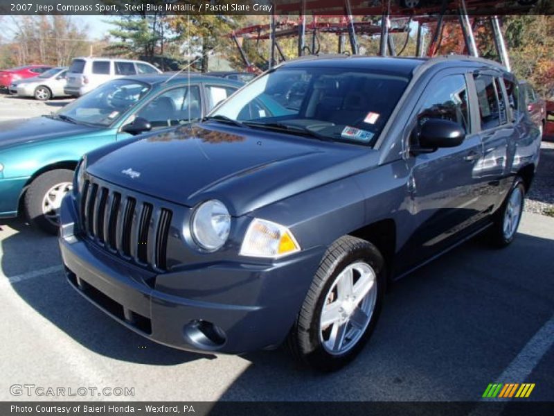 Steel Blue Metallic / Pastel Slate Gray 2007 Jeep Compass Sport