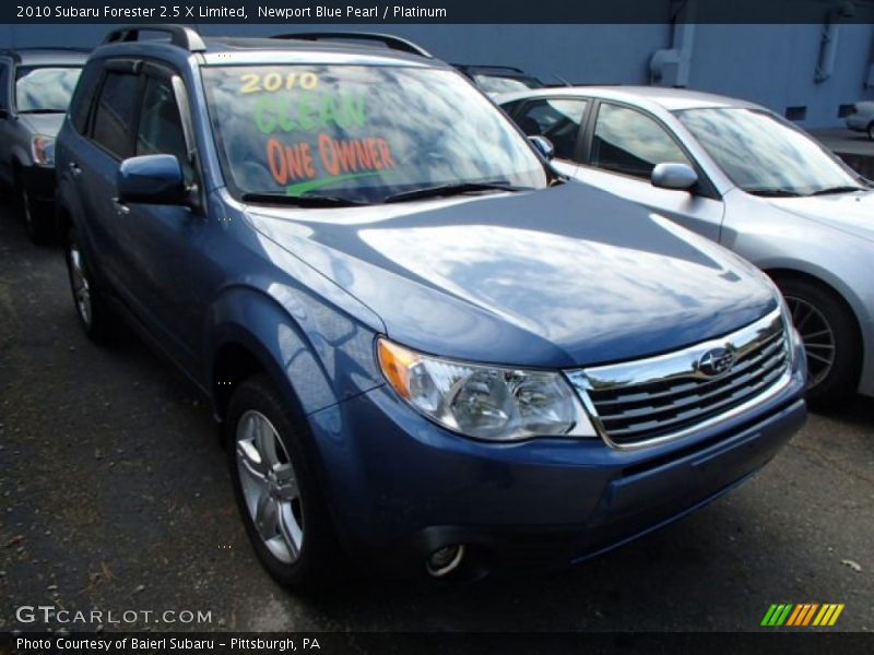 Newport Blue Pearl / Platinum 2010 Subaru Forester 2.5 X Limited