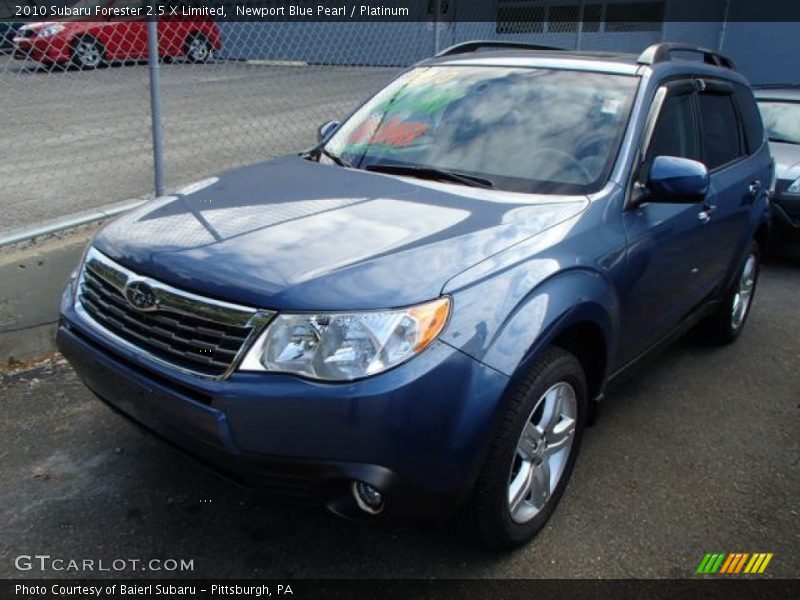 Newport Blue Pearl / Platinum 2010 Subaru Forester 2.5 X Limited