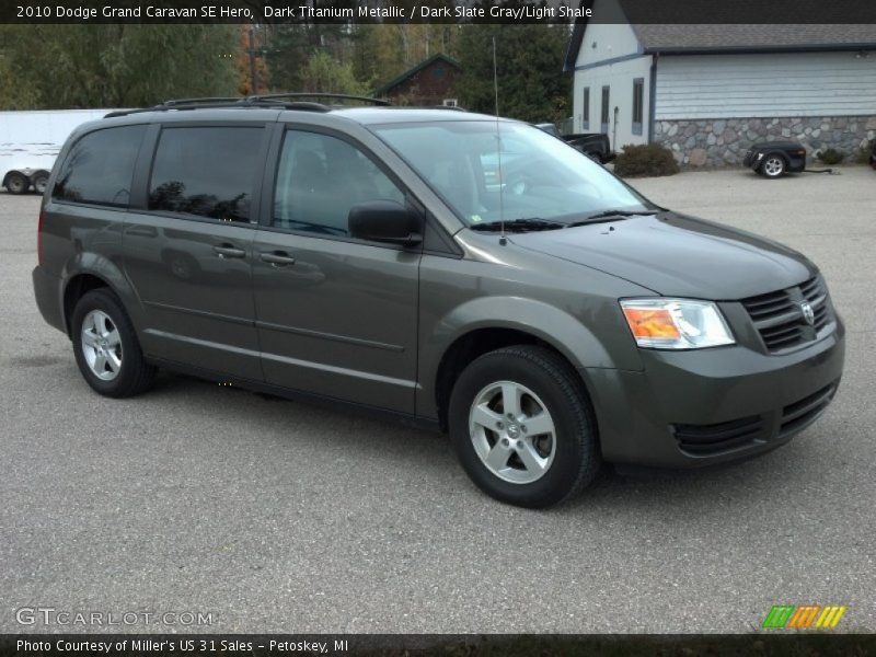 Dark Titanium Metallic / Dark Slate Gray/Light Shale 2010 Dodge Grand Caravan SE Hero