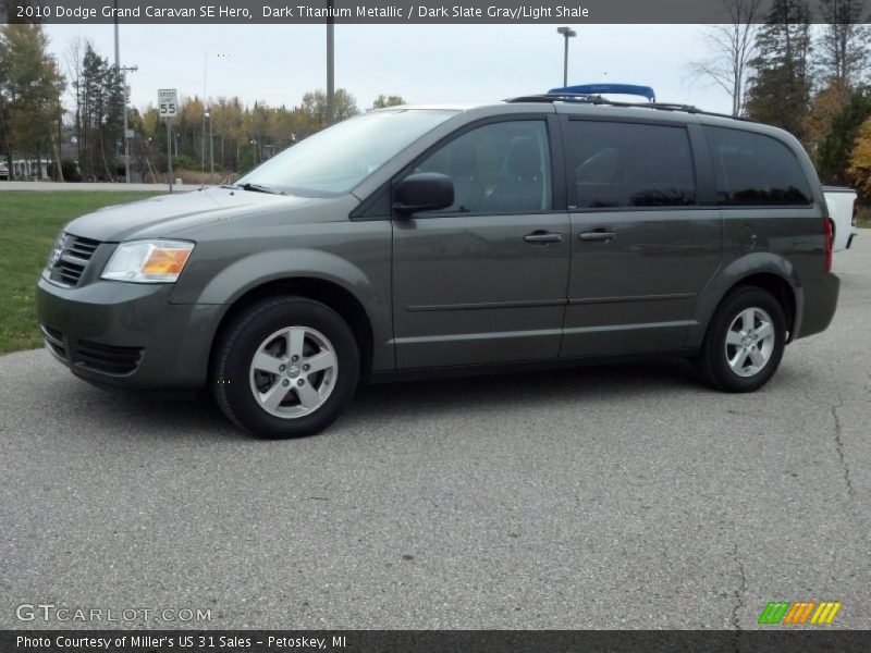 Dark Titanium Metallic / Dark Slate Gray/Light Shale 2010 Dodge Grand Caravan SE Hero
