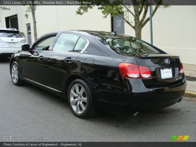 Obsidian Black / Black/Red Walnut 2011 Lexus GS 350 AWD