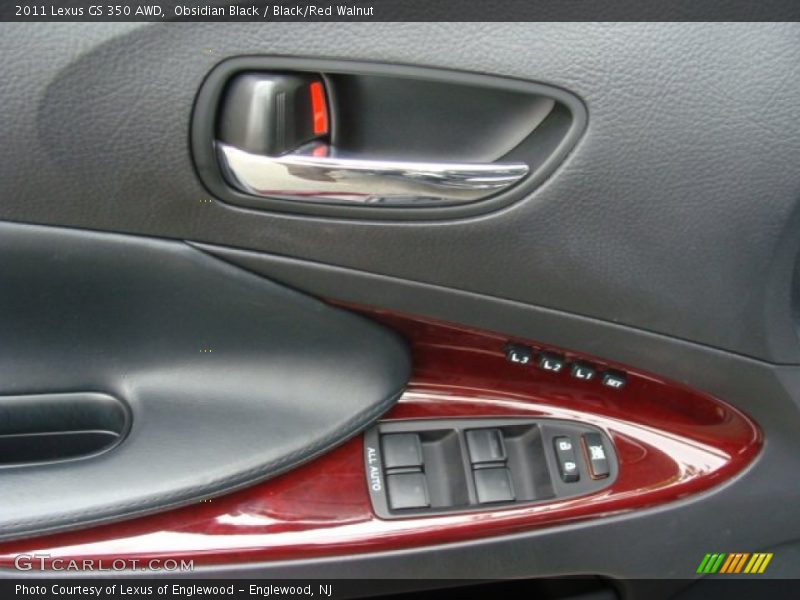 Obsidian Black / Black/Red Walnut 2011 Lexus GS 350 AWD