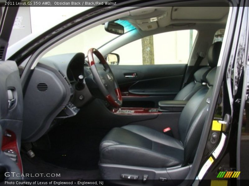 Obsidian Black / Black/Red Walnut 2011 Lexus GS 350 AWD