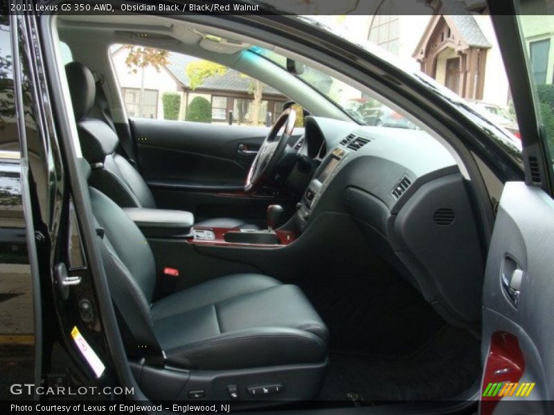 Obsidian Black / Black/Red Walnut 2011 Lexus GS 350 AWD