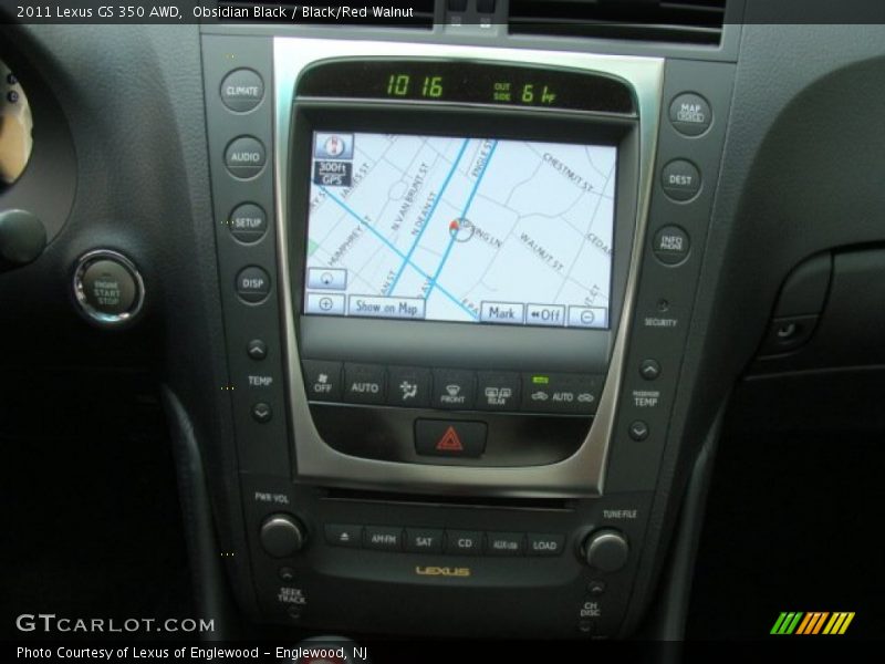 Obsidian Black / Black/Red Walnut 2011 Lexus GS 350 AWD