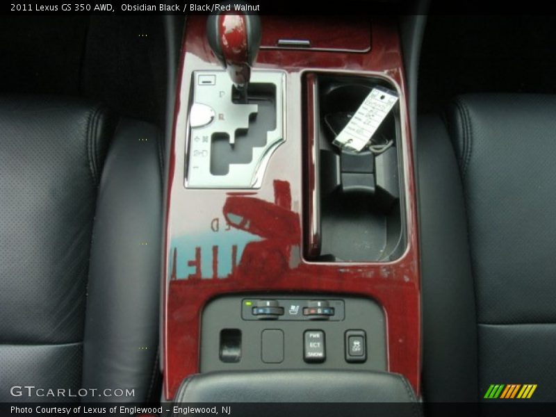 Obsidian Black / Black/Red Walnut 2011 Lexus GS 350 AWD
