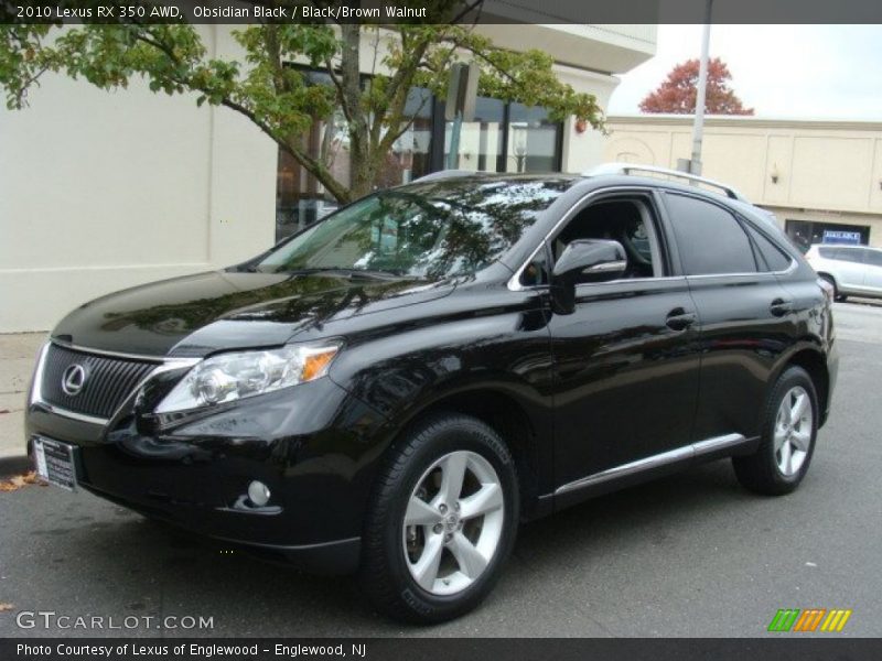 Obsidian Black / Black/Brown Walnut 2010 Lexus RX 350 AWD