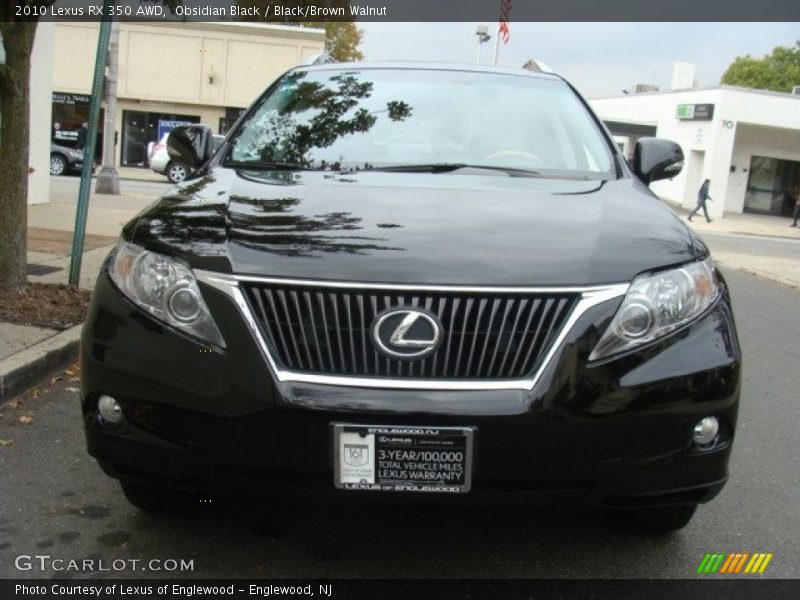 Obsidian Black / Black/Brown Walnut 2010 Lexus RX 350 AWD