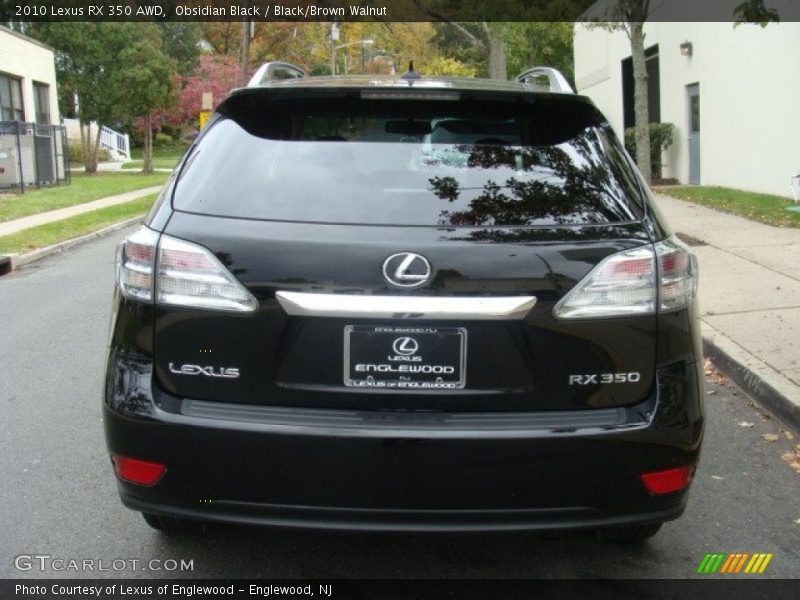 Obsidian Black / Black/Brown Walnut 2010 Lexus RX 350 AWD