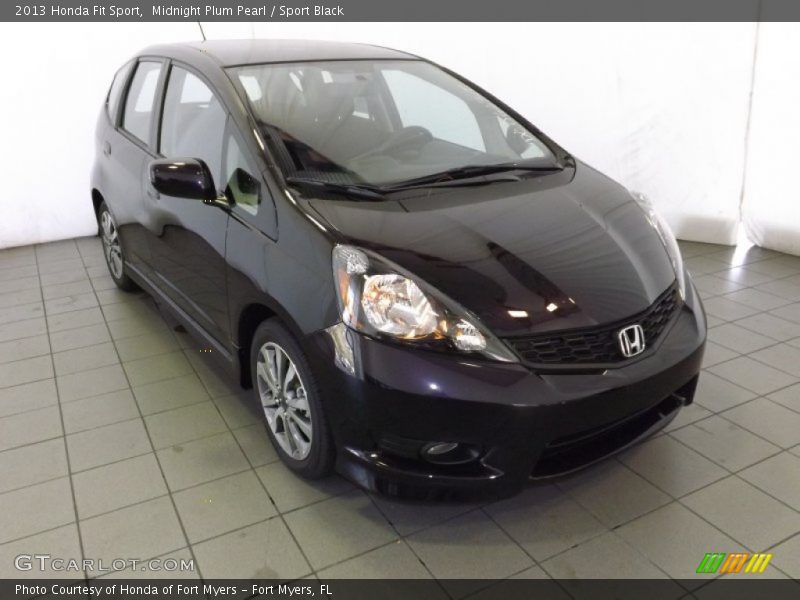 Midnight Plum Pearl / Sport Black 2013 Honda Fit Sport
