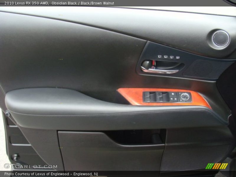 Obsidian Black / Black/Brown Walnut 2010 Lexus RX 350 AWD