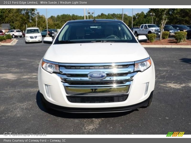 White Suede / Medium Light Stone 2013 Ford Edge Limited