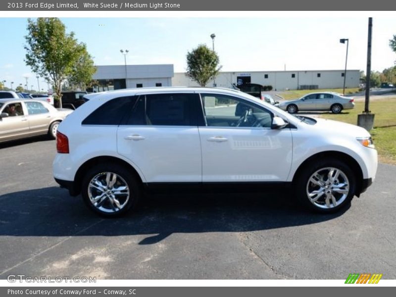 White Suede / Medium Light Stone 2013 Ford Edge Limited