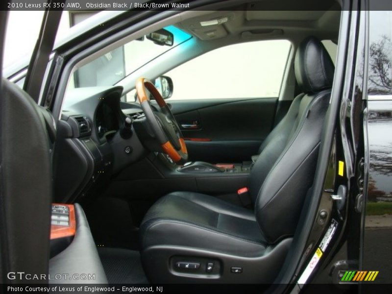 Obsidian Black / Black/Brown Walnut 2010 Lexus RX 350 AWD
