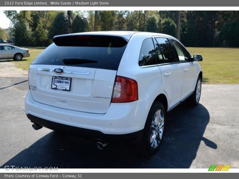 White Suede / Medium Light Stone 2013 Ford Edge Limited