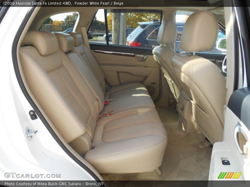 Powder White Pearl / Beige 2009 Hyundai Santa Fe Limited 4WD