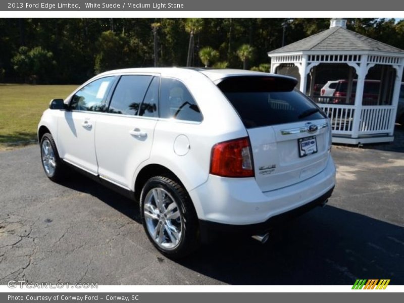 White Suede / Medium Light Stone 2013 Ford Edge Limited
