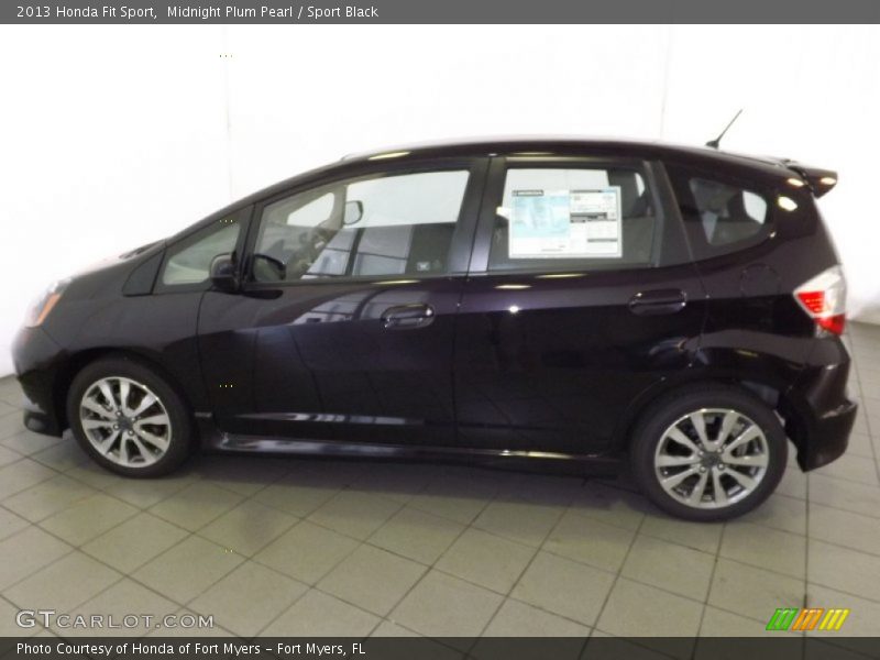 Midnight Plum Pearl / Sport Black 2013 Honda Fit Sport