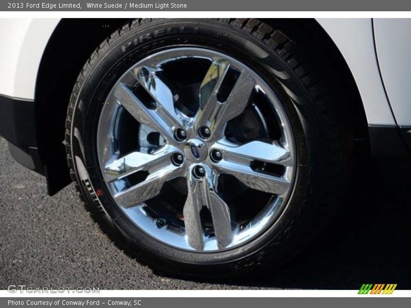 White Suede / Medium Light Stone 2013 Ford Edge Limited