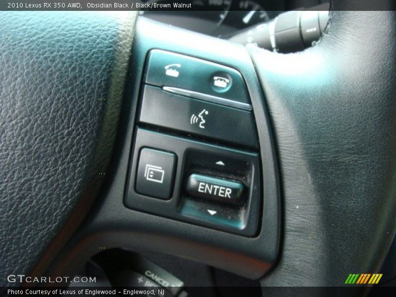 Obsidian Black / Black/Brown Walnut 2010 Lexus RX 350 AWD