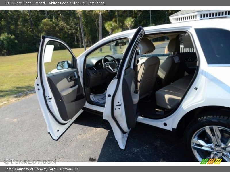 White Suede / Medium Light Stone 2013 Ford Edge Limited