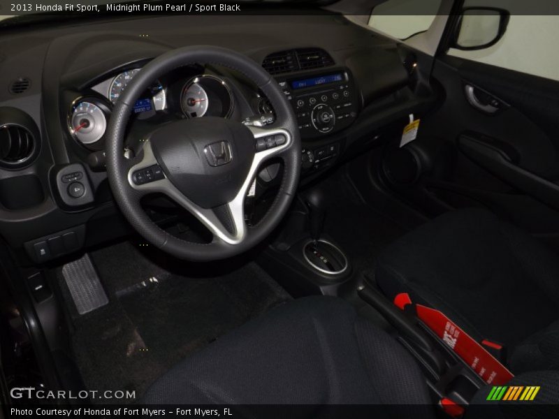 Midnight Plum Pearl / Sport Black 2013 Honda Fit Sport
