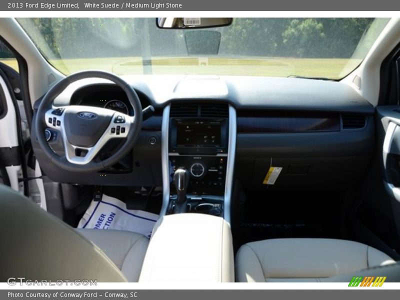 White Suede / Medium Light Stone 2013 Ford Edge Limited