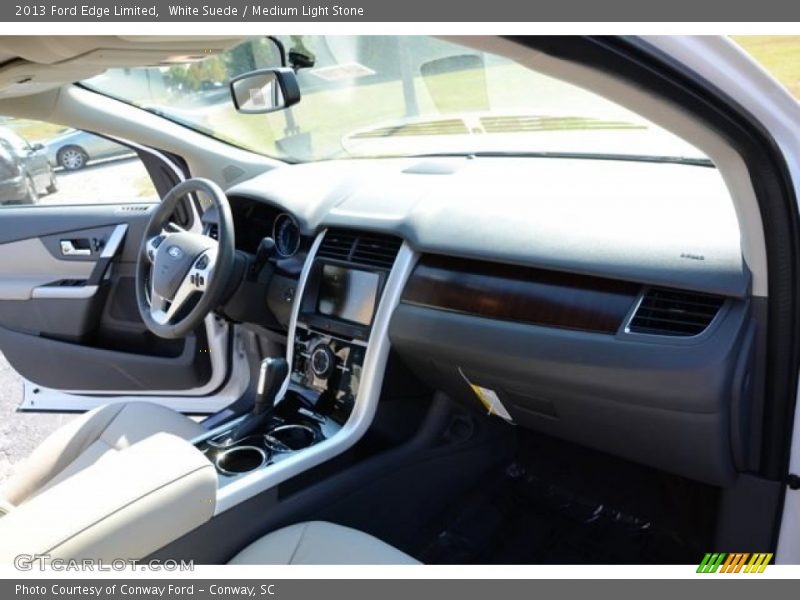White Suede / Medium Light Stone 2013 Ford Edge Limited