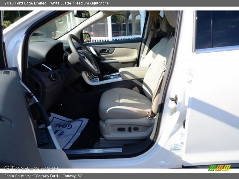 White Suede / Medium Light Stone 2013 Ford Edge Limited