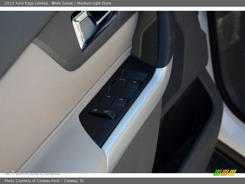White Suede / Medium Light Stone 2013 Ford Edge Limited