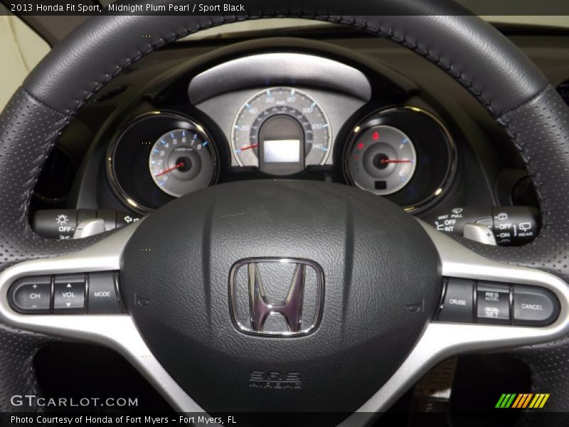 Midnight Plum Pearl / Sport Black 2013 Honda Fit Sport