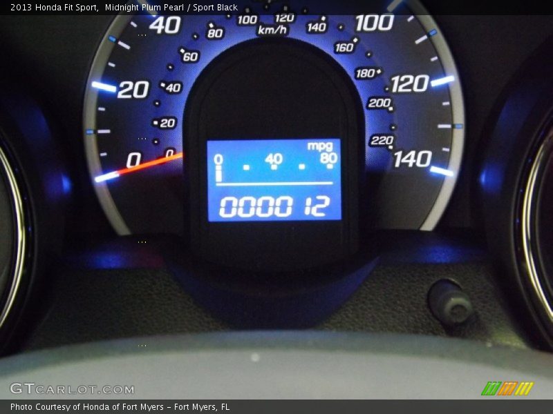 Midnight Plum Pearl / Sport Black 2013 Honda Fit Sport