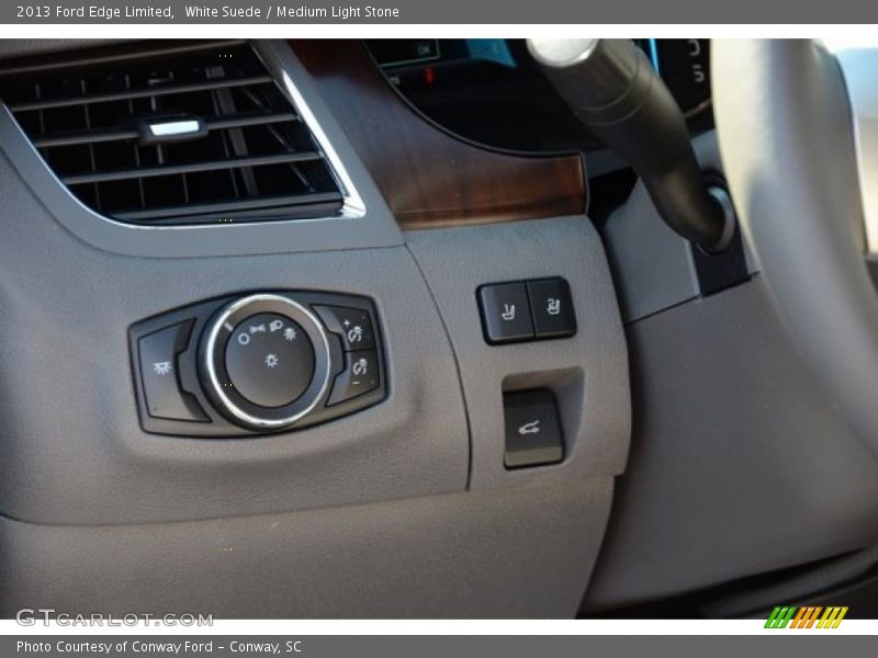 White Suede / Medium Light Stone 2013 Ford Edge Limited