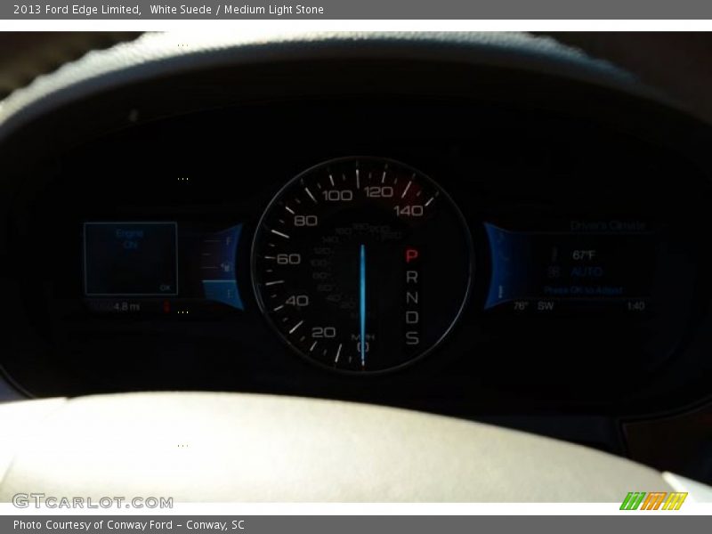 White Suede / Medium Light Stone 2013 Ford Edge Limited