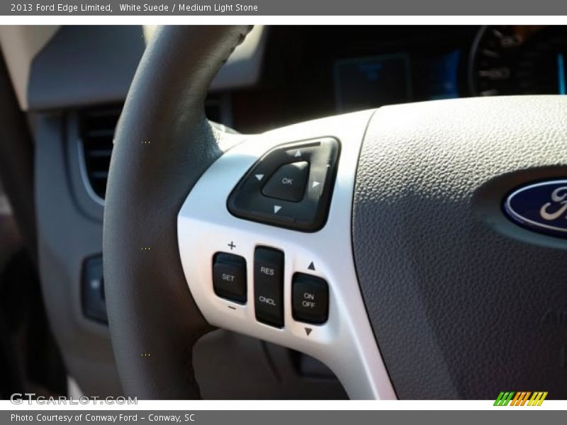 White Suede / Medium Light Stone 2013 Ford Edge Limited