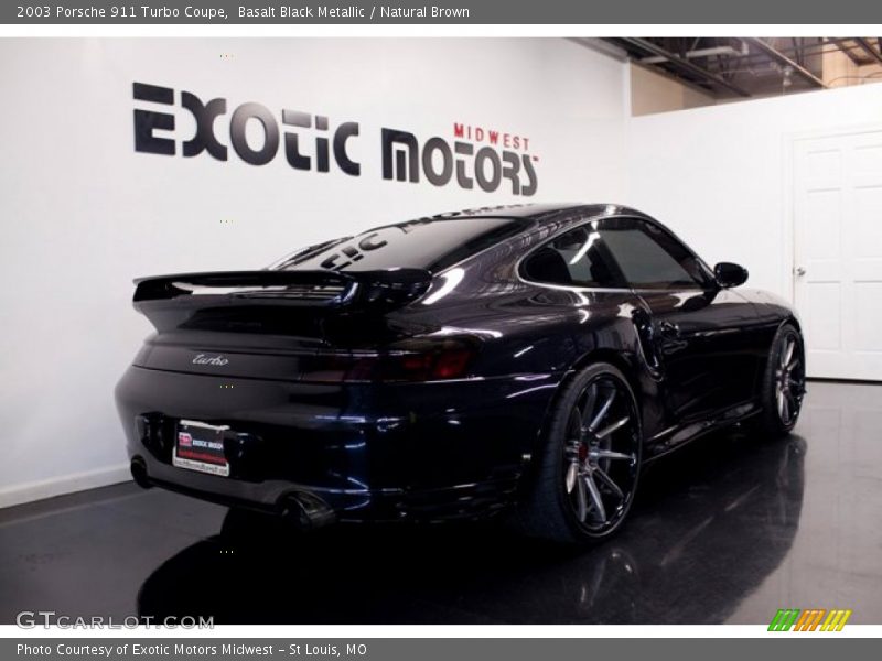 Basalt Black Metallic / Natural Brown 2003 Porsche 911 Turbo Coupe