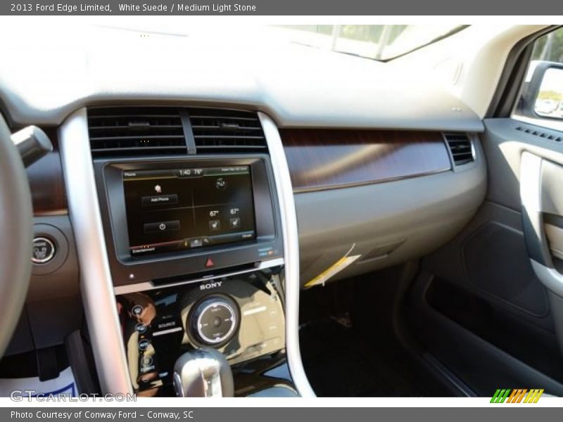 White Suede / Medium Light Stone 2013 Ford Edge Limited
