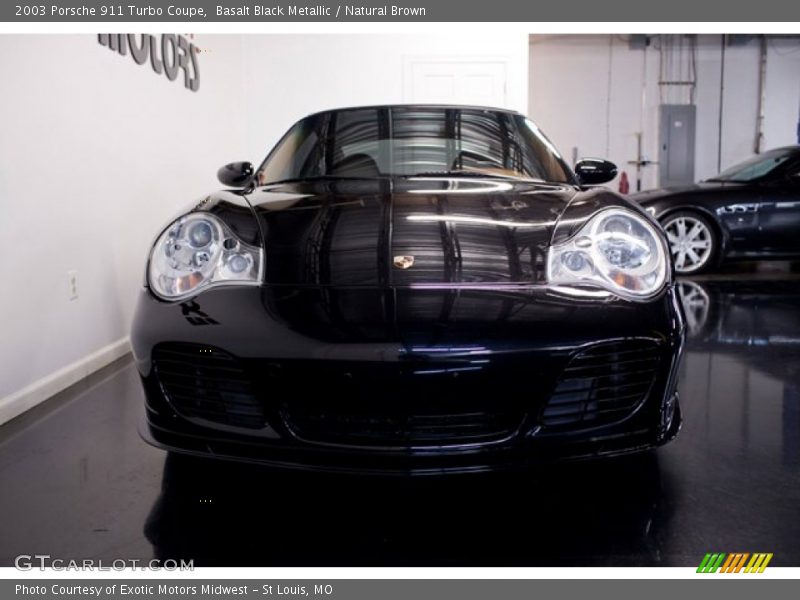 Basalt Black Metallic / Natural Brown 2003 Porsche 911 Turbo Coupe