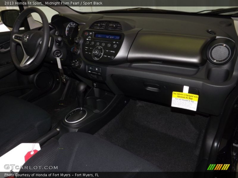 Midnight Plum Pearl / Sport Black 2013 Honda Fit Sport