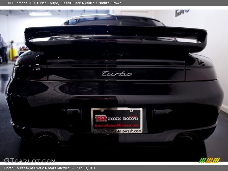 Basalt Black Metallic / Natural Brown 2003 Porsche 911 Turbo Coupe