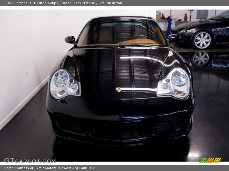 Basalt Black Metallic / Natural Brown 2003 Porsche 911 Turbo Coupe