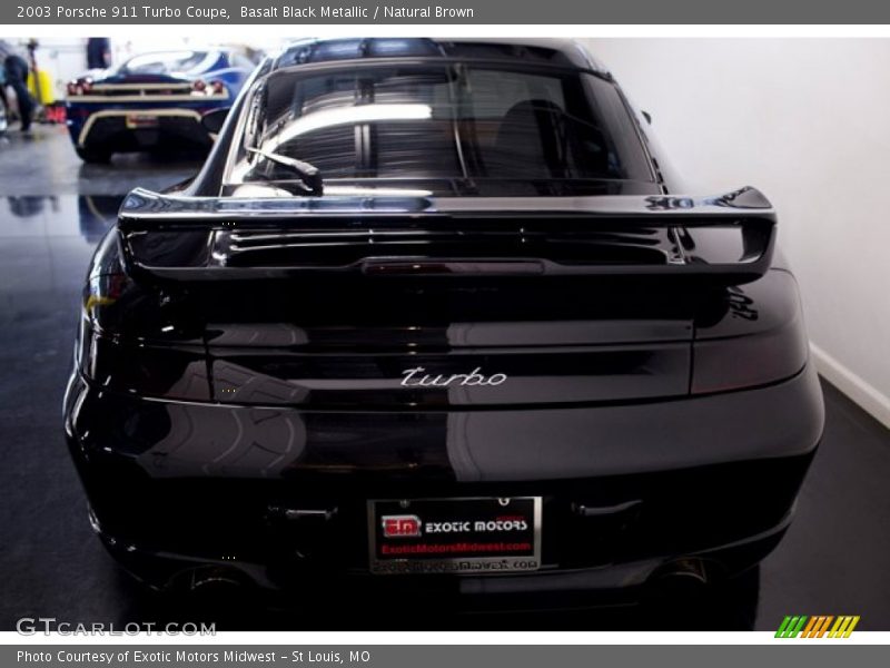 Basalt Black Metallic / Natural Brown 2003 Porsche 911 Turbo Coupe