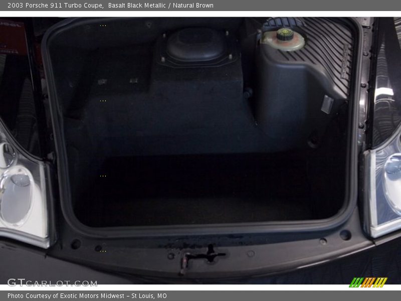 Basalt Black Metallic / Natural Brown 2003 Porsche 911 Turbo Coupe