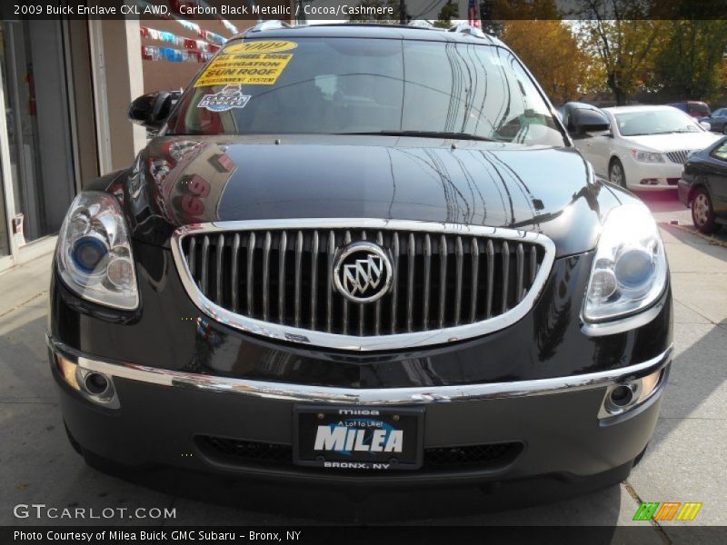 Carbon Black Metallic / Cocoa/Cashmere 2009 Buick Enclave CXL AWD