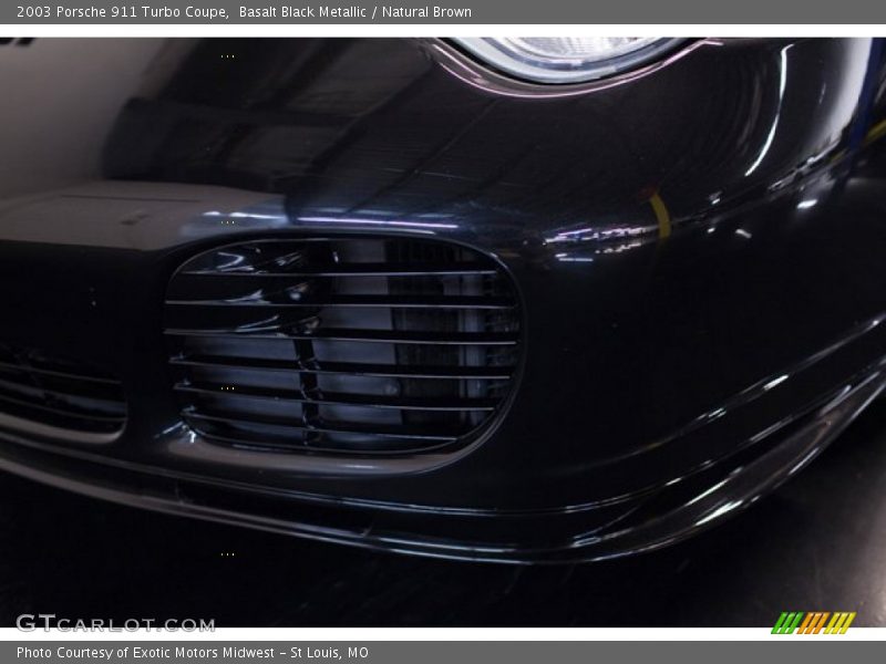 Basalt Black Metallic / Natural Brown 2003 Porsche 911 Turbo Coupe