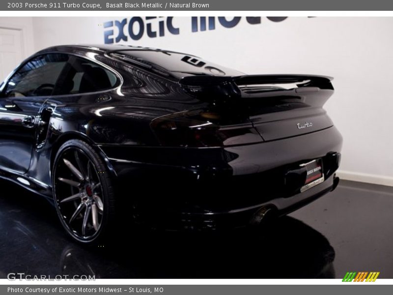 Basalt Black Metallic / Natural Brown 2003 Porsche 911 Turbo Coupe