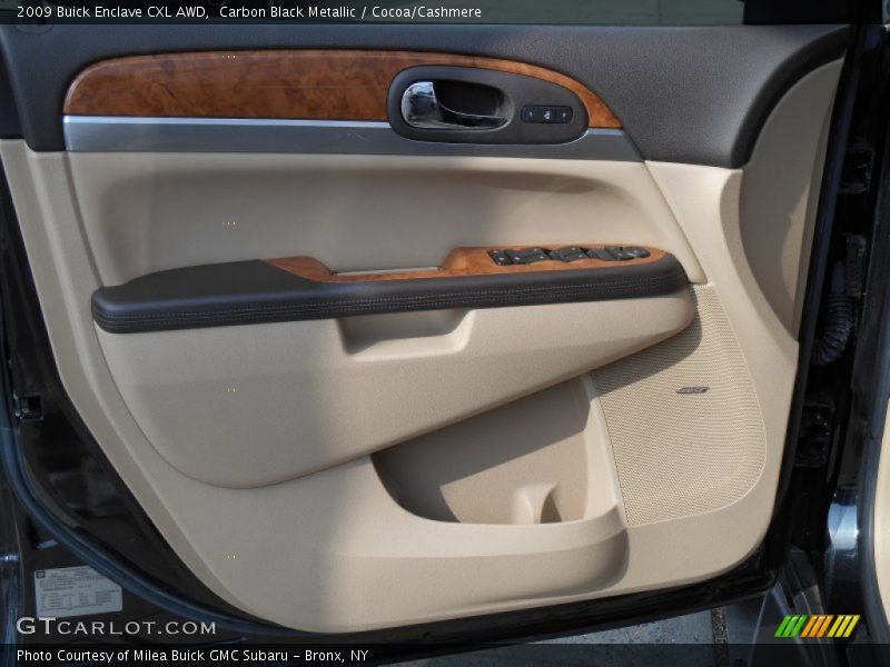 Carbon Black Metallic / Cocoa/Cashmere 2009 Buick Enclave CXL AWD