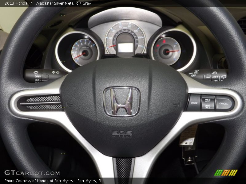 Alabaster Silver Metallic / Gray 2013 Honda Fit