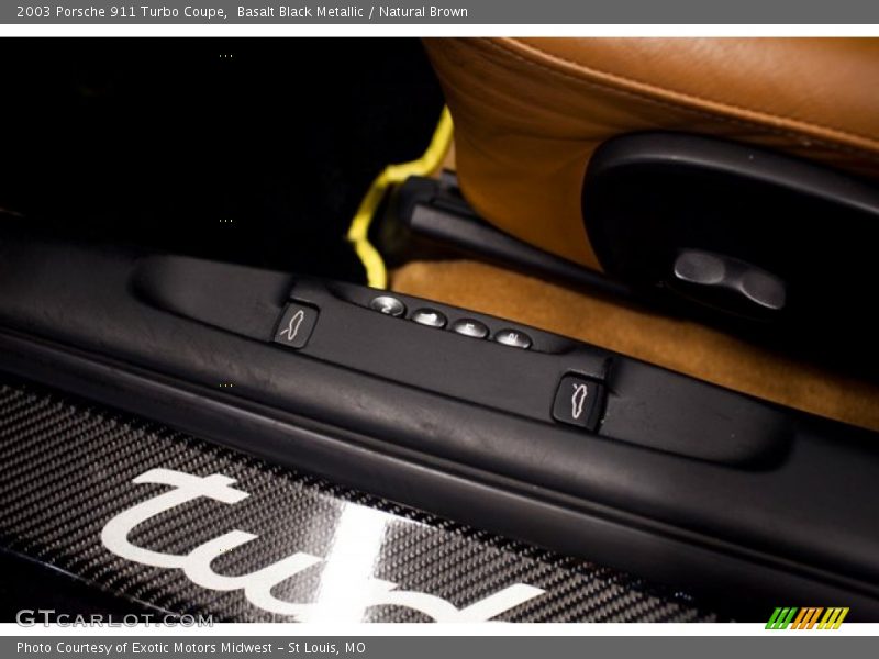 Basalt Black Metallic / Natural Brown 2003 Porsche 911 Turbo Coupe